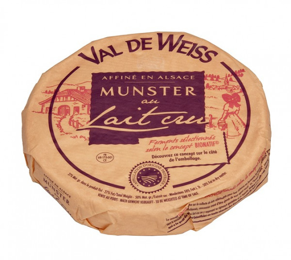 Kaeseladen online shop MUNSTER WEISS LAIT CRU 17 CM/800G  X 2